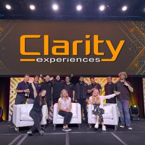 group of event staff working a conference