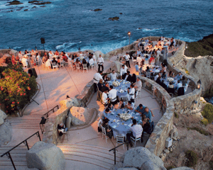 an outside dinner at a corporate incentive trip
