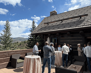 cocktail hour outside in Colorado