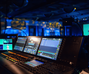 A/V team doing production on-site