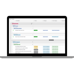 corporate event logistics on a computer