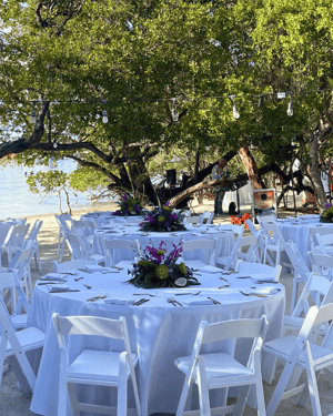 incentive trip event set up outside