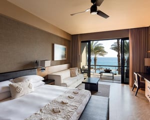 hotel room in cabo with an ocean front view