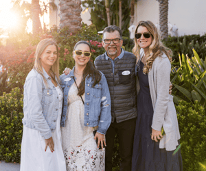 group of attendees at an outdoor corporate event
