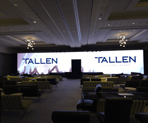 tallen corporate event affiliate stage design