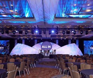 tallen corporate event affiliate stage design