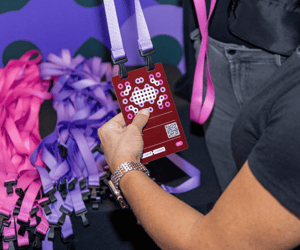 event staff member working at registration